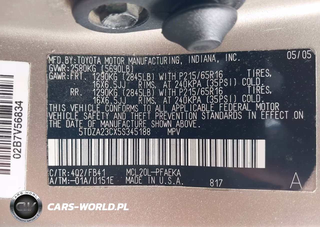 2005 Toyota Sienna Le VIN:5TDZA23CX5S345188 - 9