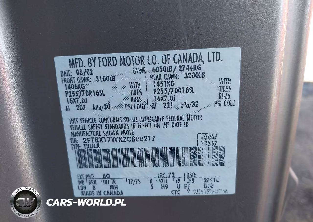 2002 Ford F-150 Lariat-Xl-Xlt VIN:2FTRX17WX2CB00217 - 9