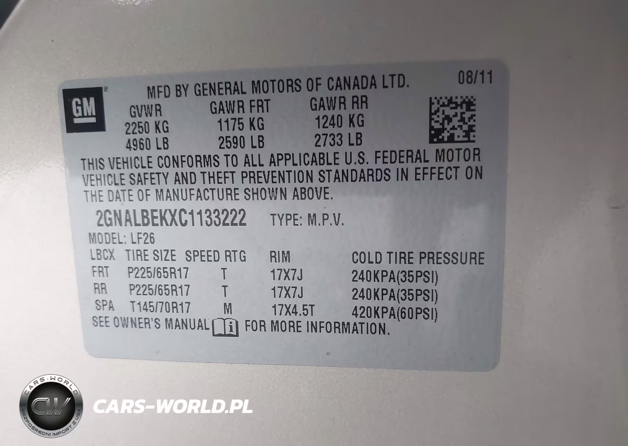 2012 Chevrolet Equinox Ls VIN:2GNALBEKXC1133222 - 9