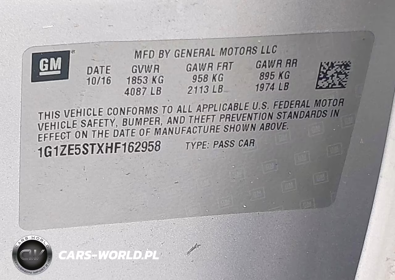 2017 Chevrolet Malibu 1Lt VIN:1G1ZE5STXHF162958 - 9
