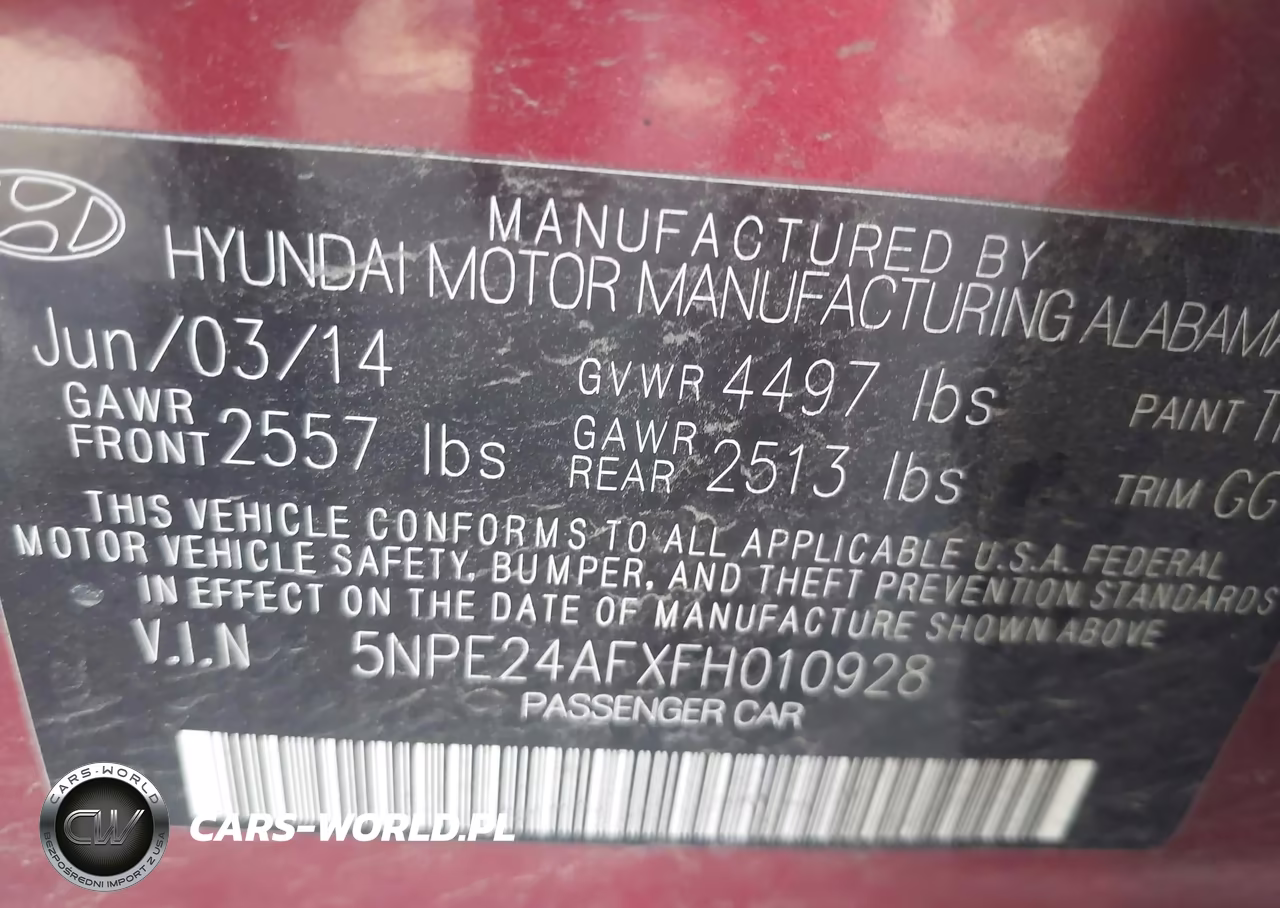 2015 Hyundai Sonata Se VIN:5NPE24AFXFH010928 - 9