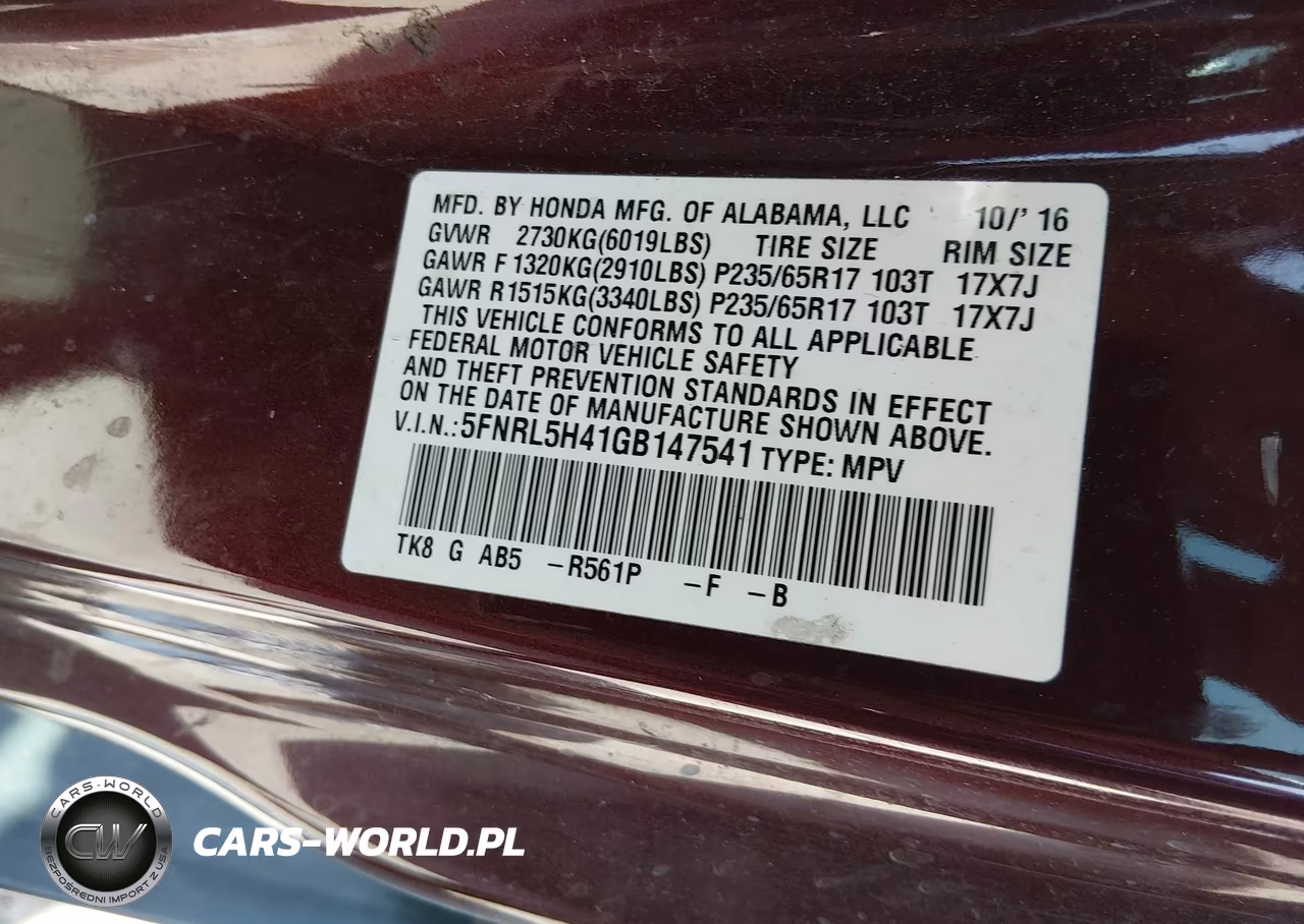 2016 Honda Odyssey Ex VIN:5FNRL5H41GB147541 - 9