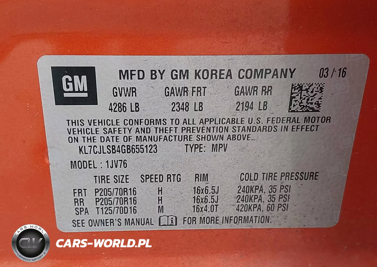 2016 Chevrolet Trax Lt VIN:KL7CJLSB4GB655123 - 9