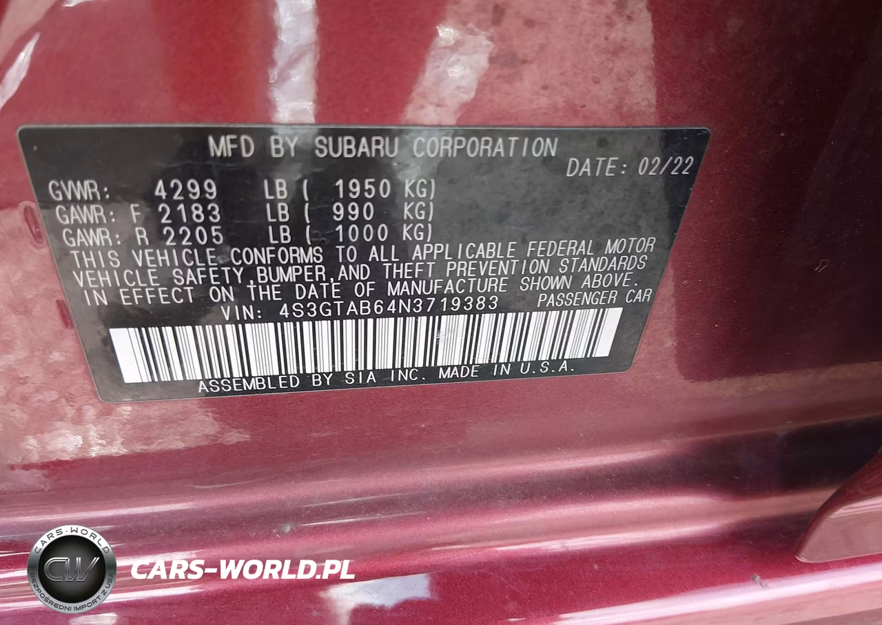 2022 Subaru Impreza Base 5-Door VIN:4S3GTAB64N3719383 - 9