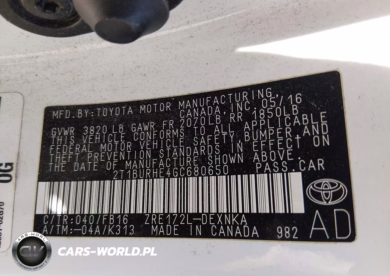 2016 Toyota Corolla Le VIN:2T1BURHE4GC680650 - 9