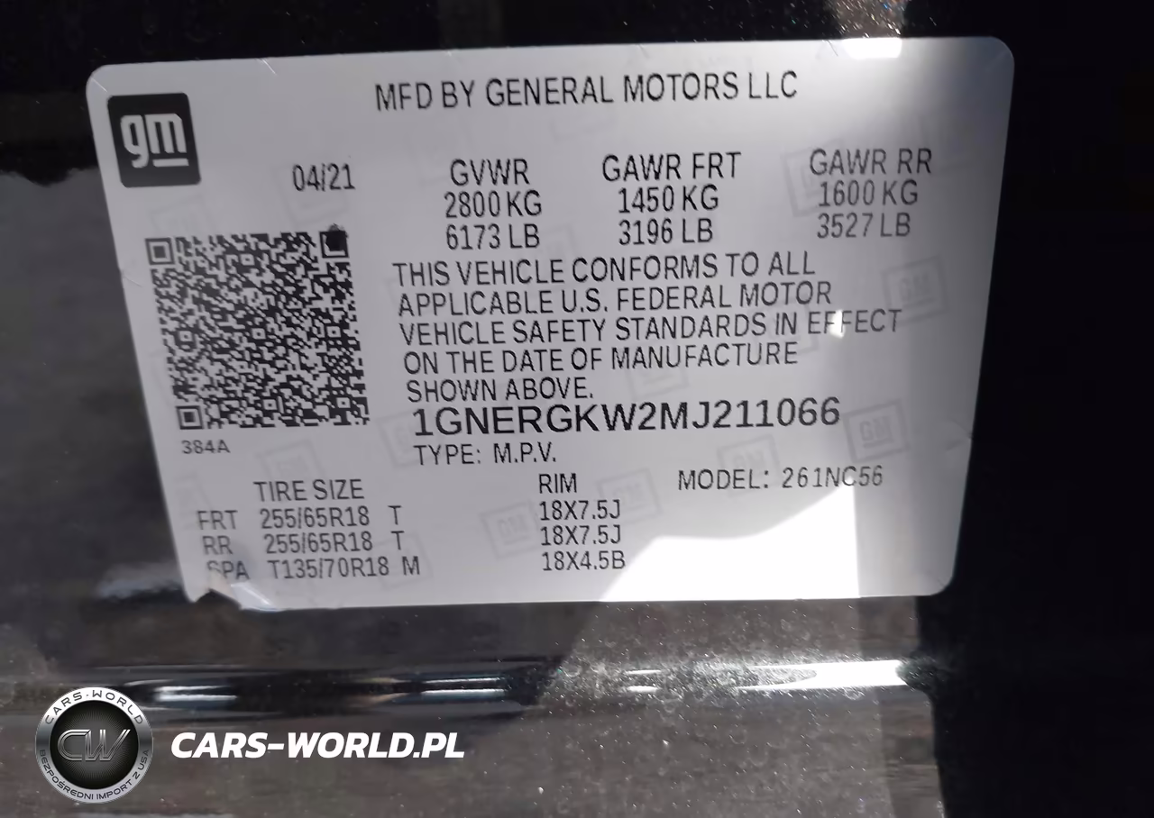 2021 Chevrolet Traverse Fwd Lt Cloth VIN:1GNERGKW2MJ211066 - 9