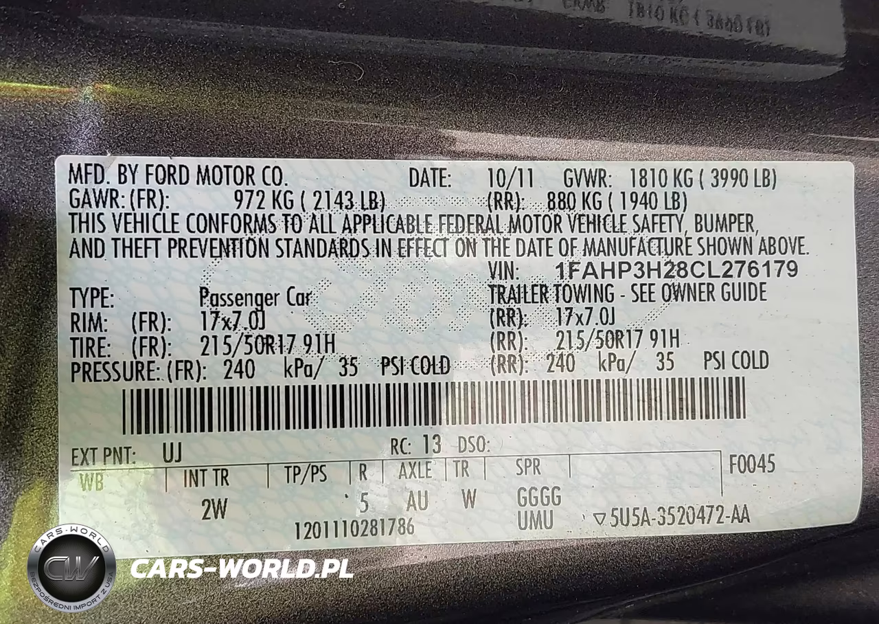 2012 Ford Focus Sel VIN:1FAHP3H28CL276179 - 9