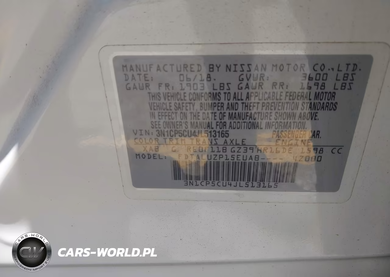 2018 Nissan Kicks Sr VIN:3N1CP5CU4JL513165 - 9