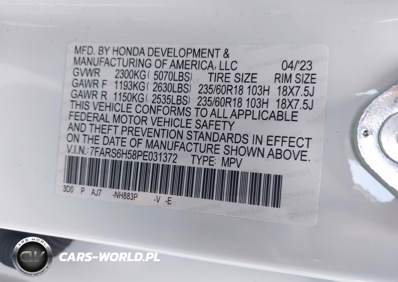 2023 Honda Cr-V Hybrid Sport VIN:7FARS6H58PE031372 - 9