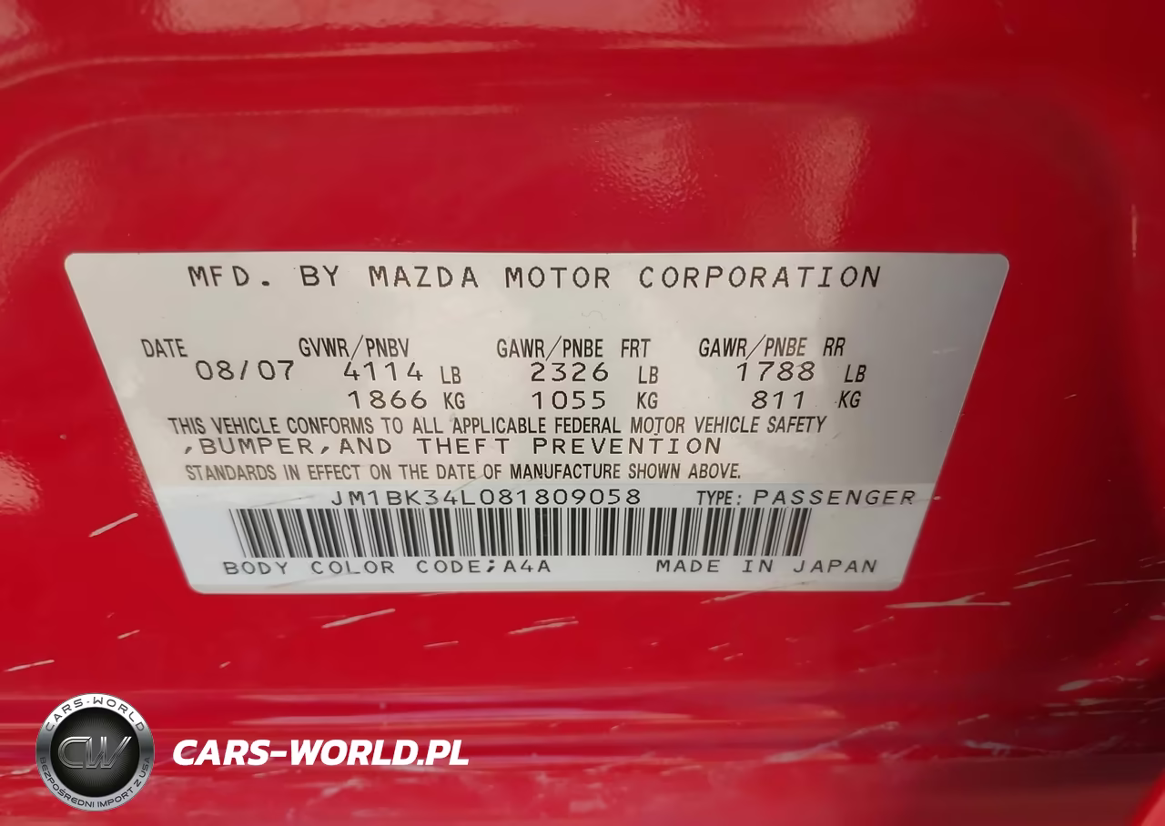 2008 Mazda Mazdaspeed3 Grand Touring VIN:JM1BK34L081809058 - 9