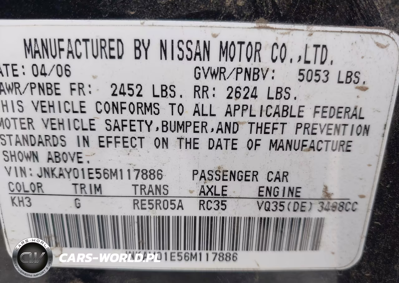 2006 Infiniti M35 VIN:JNKAY01E56M117886 - 9