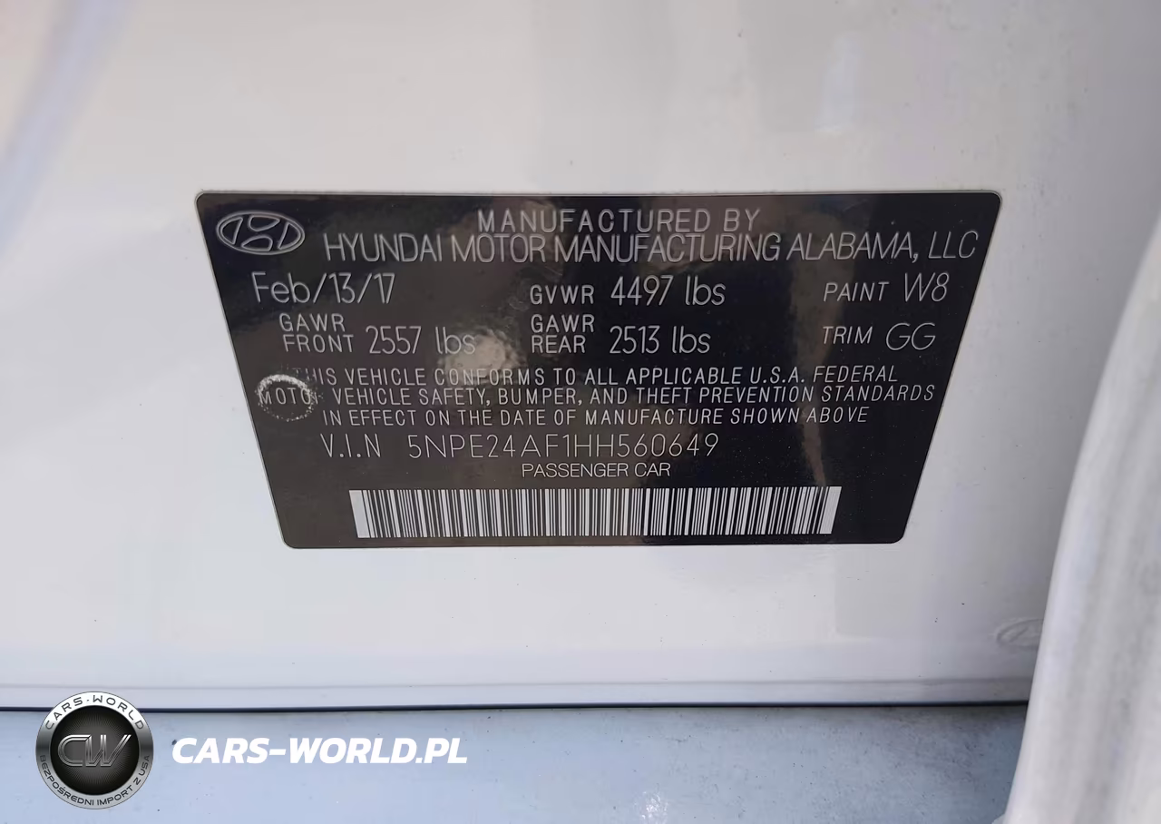 2017 Hyundai Sonata VIN:5NPE24AF1HH560649 - 9