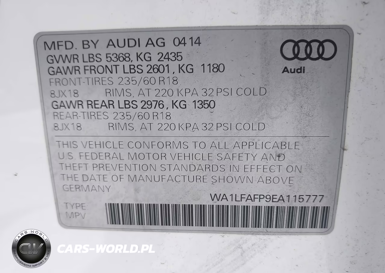 2014 Audi Q5 2.0T Premium VIN:WA1LFAFP9EA115777 - 9