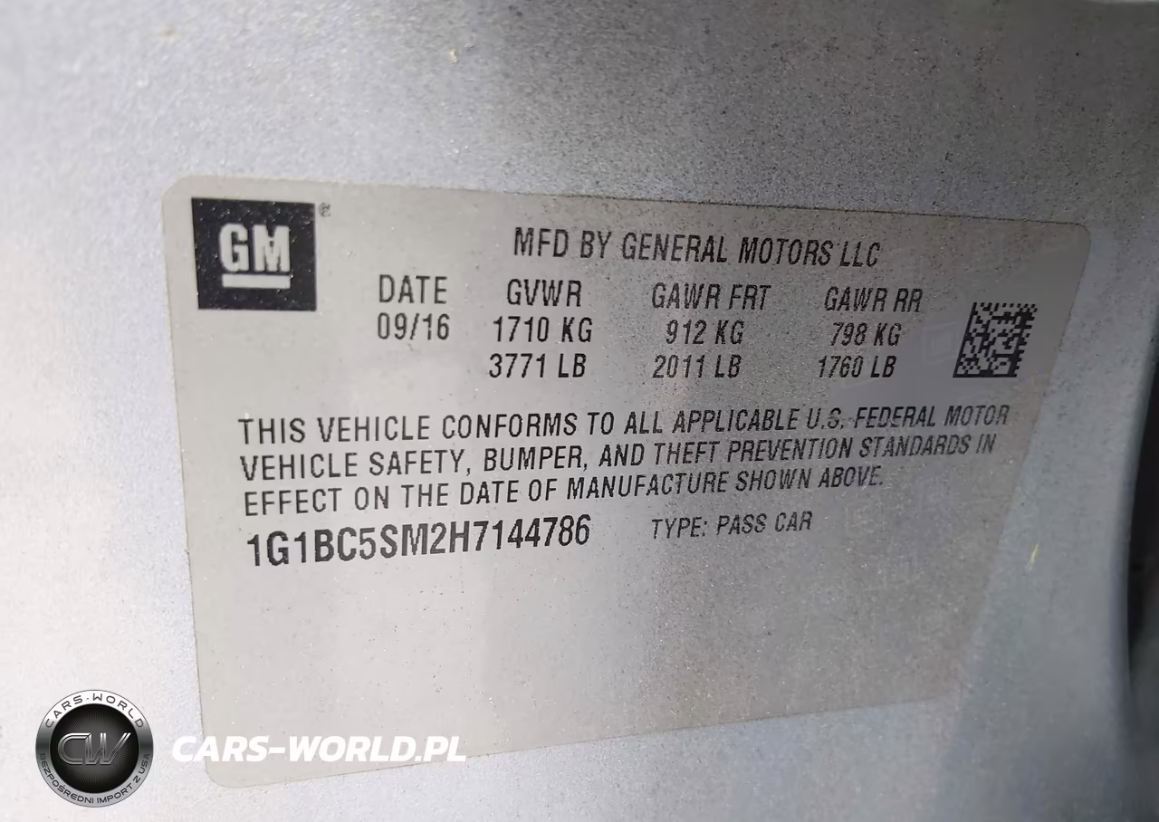 2017 Chevrolet Cruze Ls Auto VIN:1G1BC5SM2H7144786 - 9