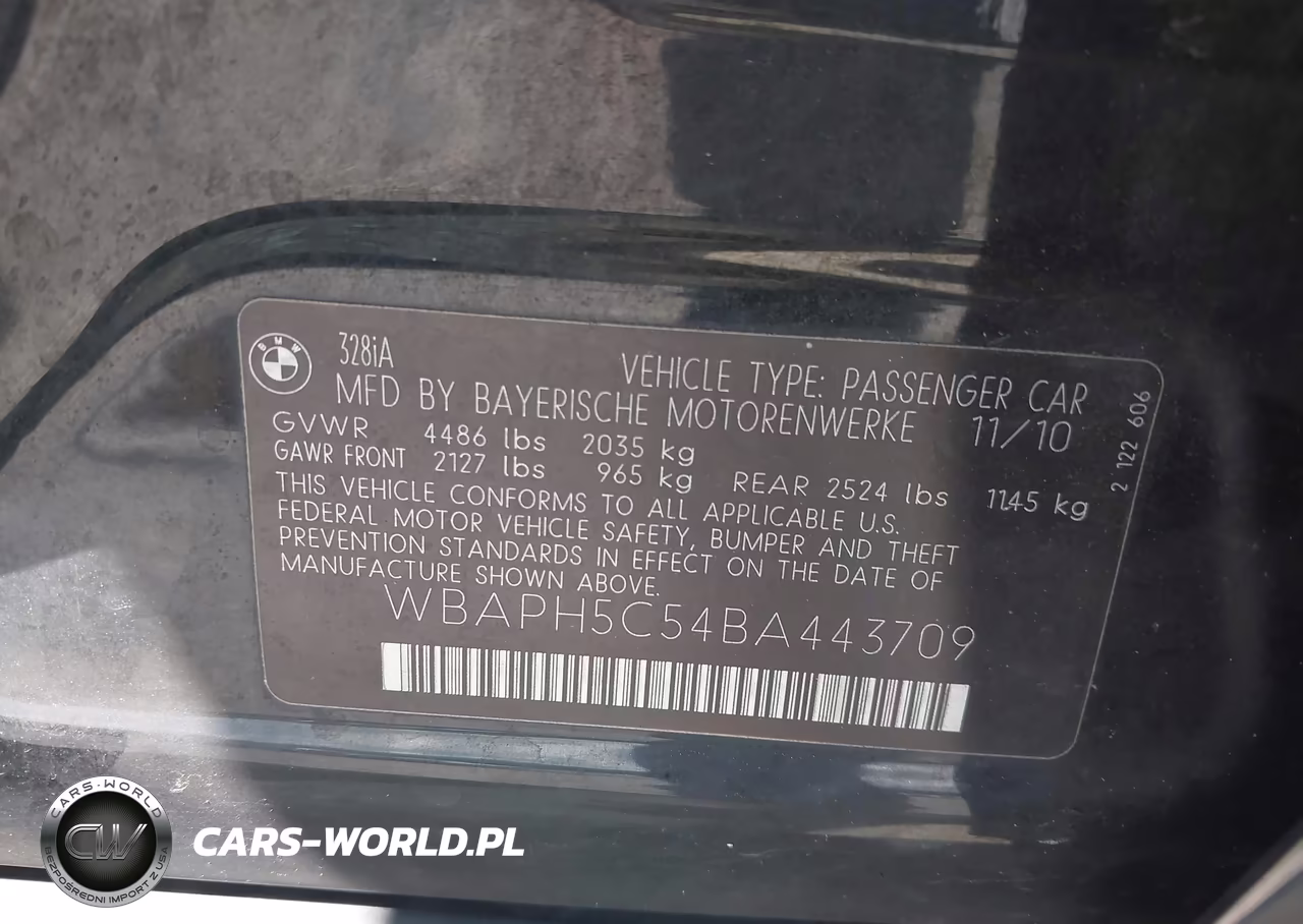 2011 BMW 328I VIN:WBAPH5C54BA443709 - 9