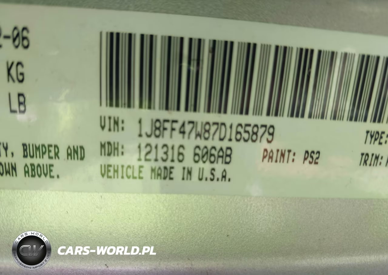 2007 Jeep Compass Sport VIN:1J8FF47W87D165879 - 9