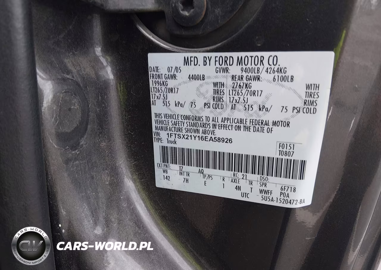 2006 Ford F-250 Lariat-Xl-Xlt VIN:1FTSX21Y16EA58926 - 9