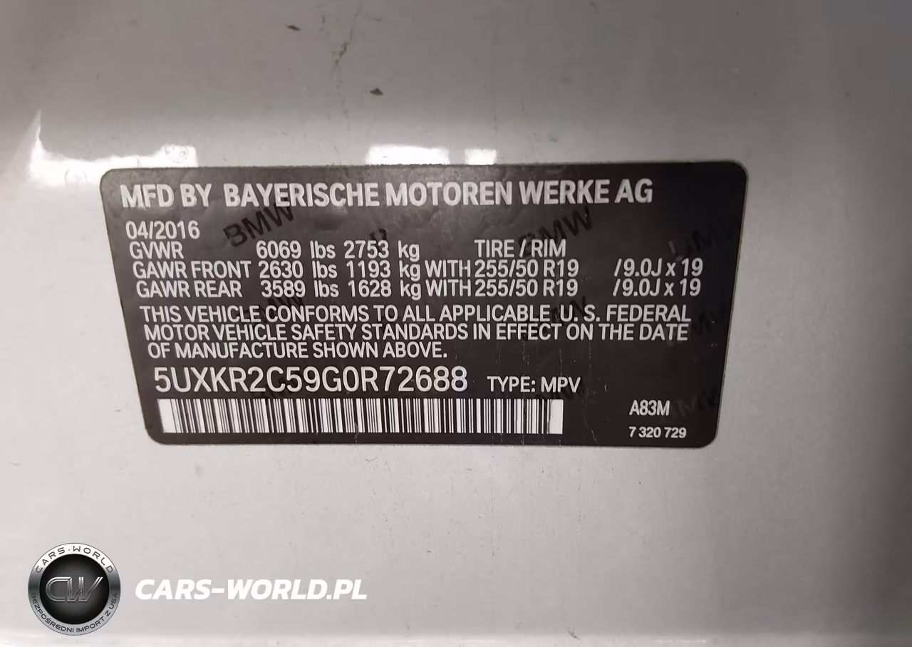 2016 BMW X5 Sdrive35I VIN:5UXKR2C59G0R72688 - 9