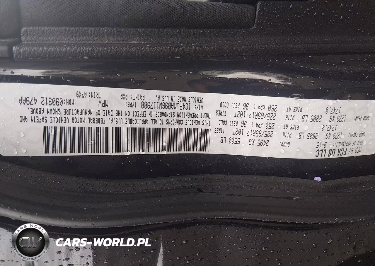 2016 Jeep Cherokee Sport VIN:1C4PJMAB9GW117988 - 9