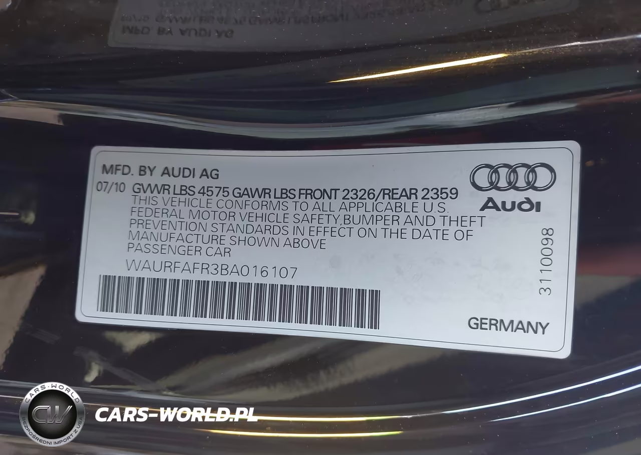2011 Audi A5 2.0T Premium VIN:WAURFAFR3BA016107 - 9