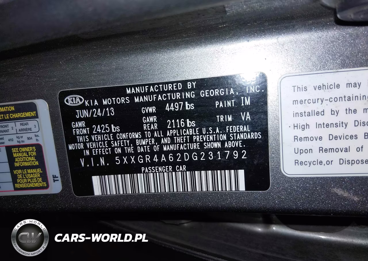 2013 Kia Optima Sx VIN:5XXGR4A62DG231792 - 9