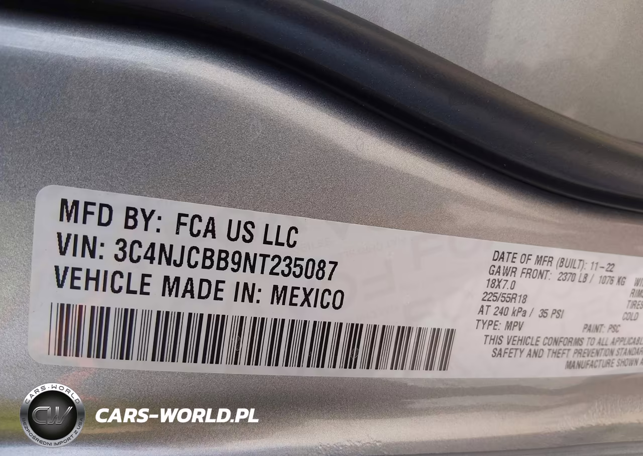 2022 Jeep Compass Altitude Fwd VIN:3C4NJCBB9NT235087 - 9