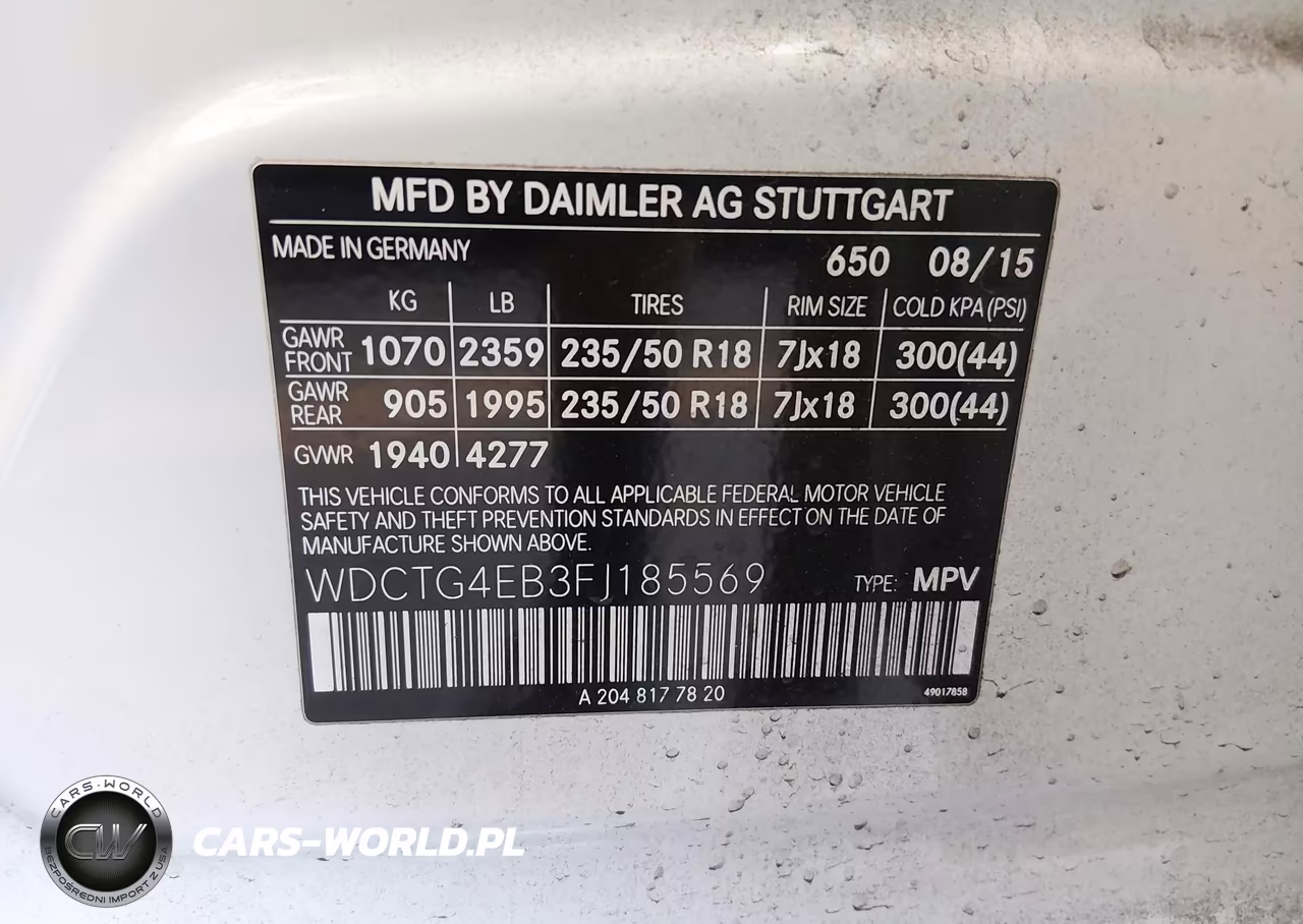 2015 Mercedes-Benz Gla 250 VIN:WDCTG4EB3FJ185569 - 9