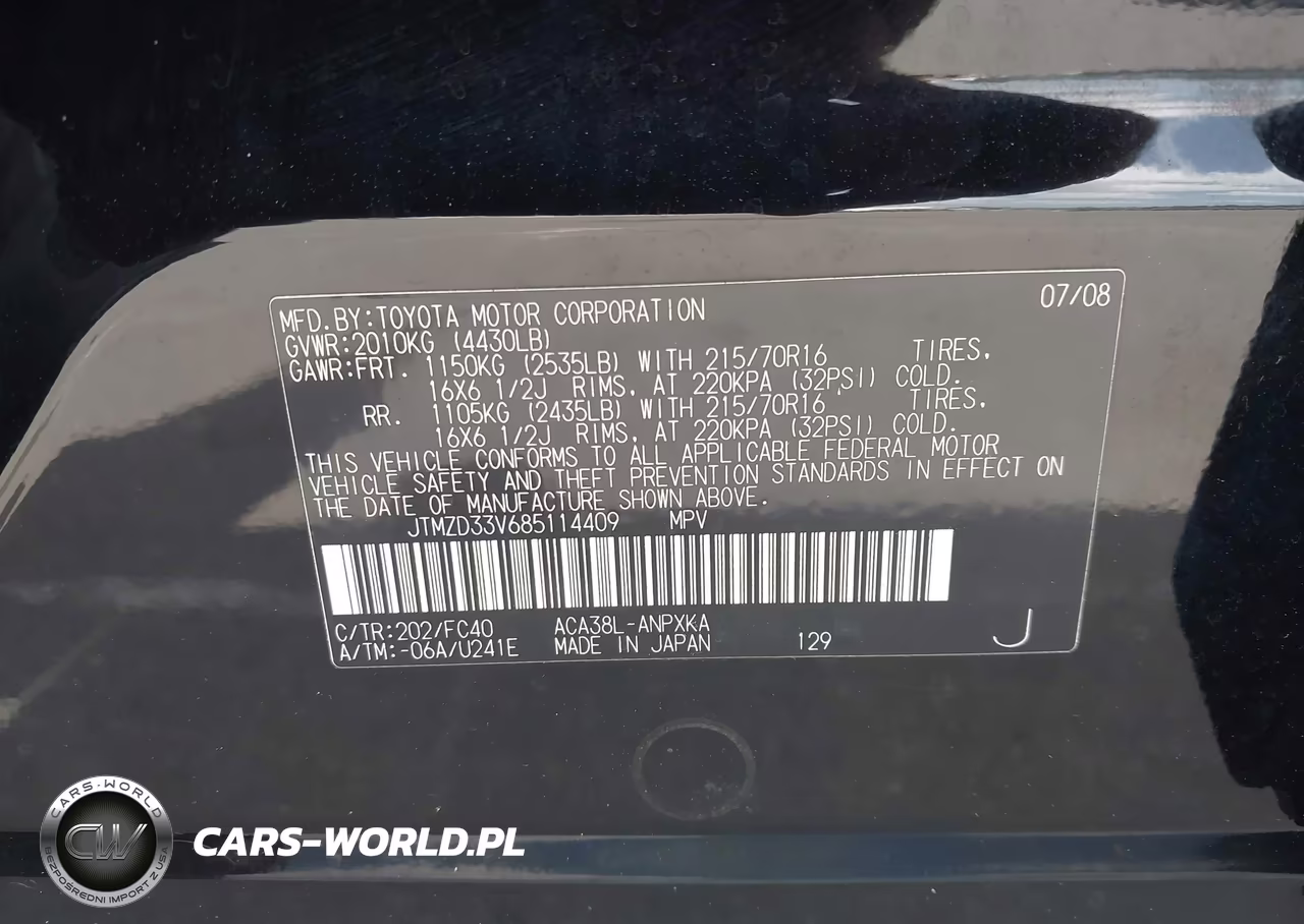 2008 Toyota Rav4 VIN:JTMZD33V685114409 - 9