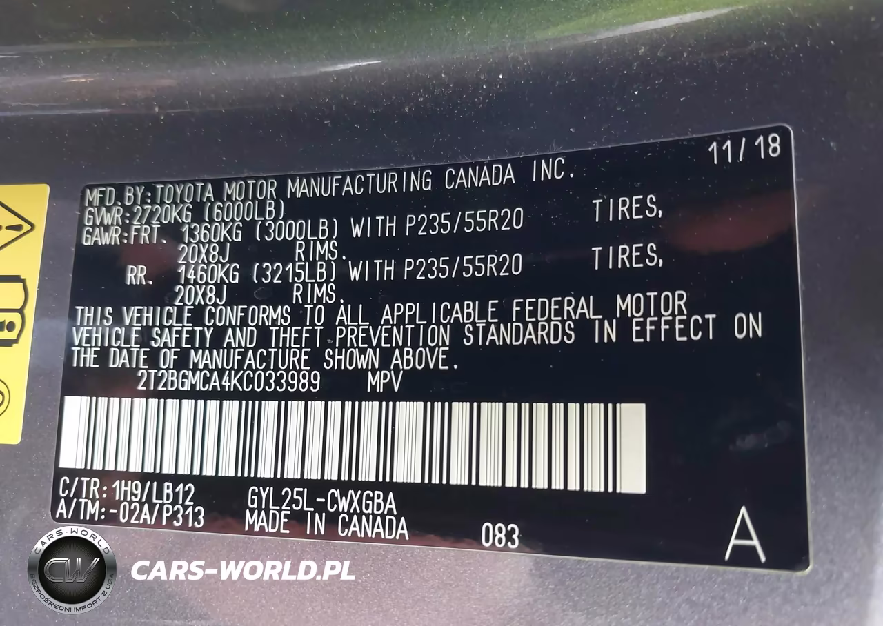 2019 Lexus Rx 450H VIN:2T2BGMCA4KC033989 - 9