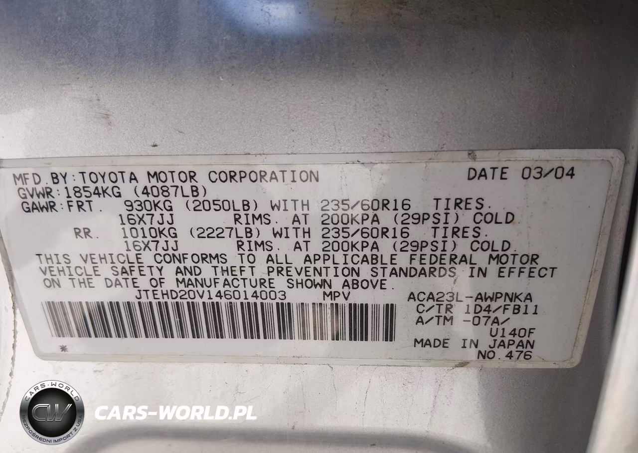 2004 Toyota Rav4 VIN:JTEHD20V146014003 - 9