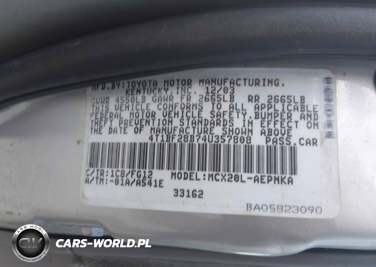 2004 Toyota Avalon Xl VIN:4T1BF28B74U357808 - 9