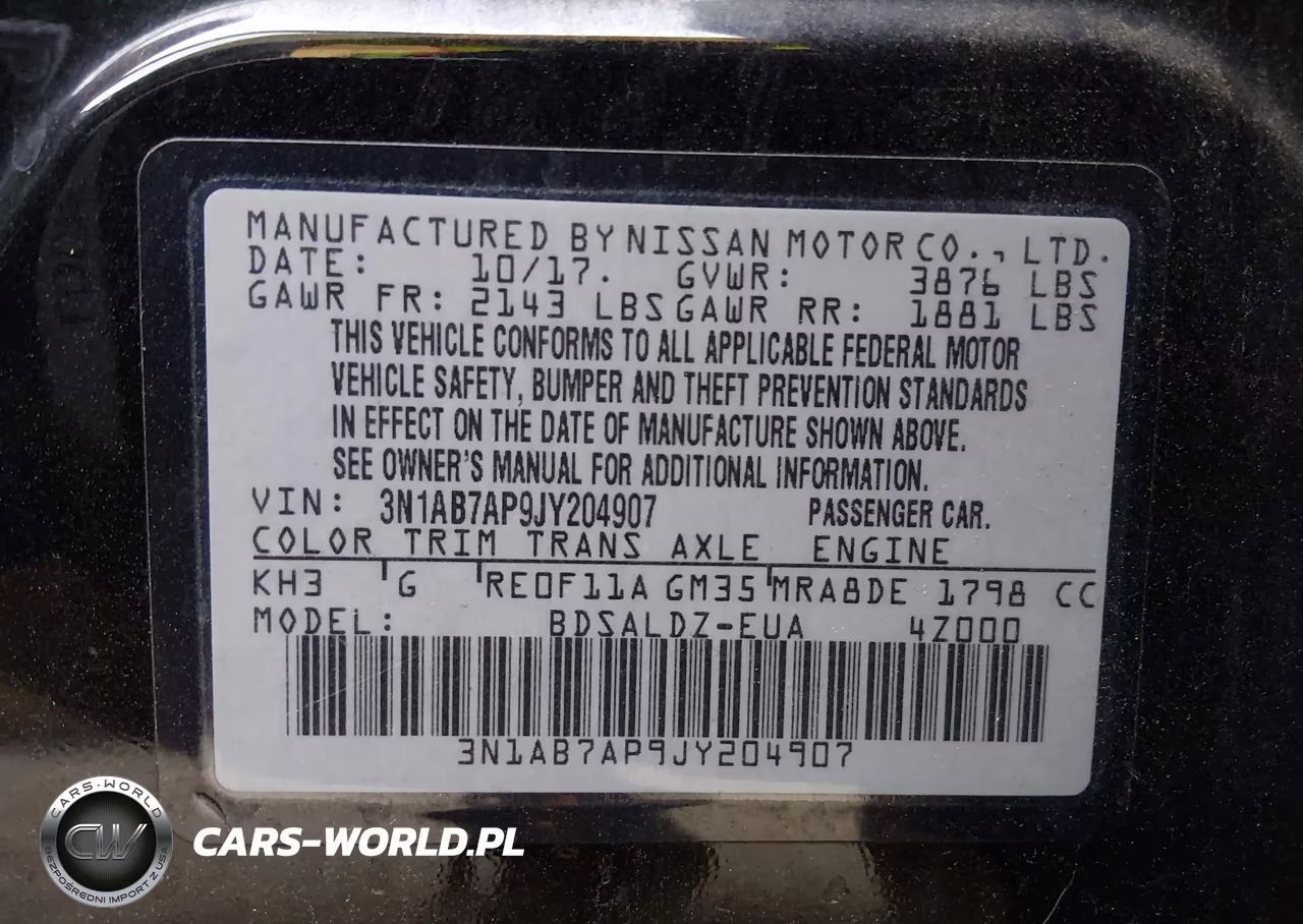 2018 Nissan Sentra Sv VIN:3N1AB7AP9JY204907 - 9