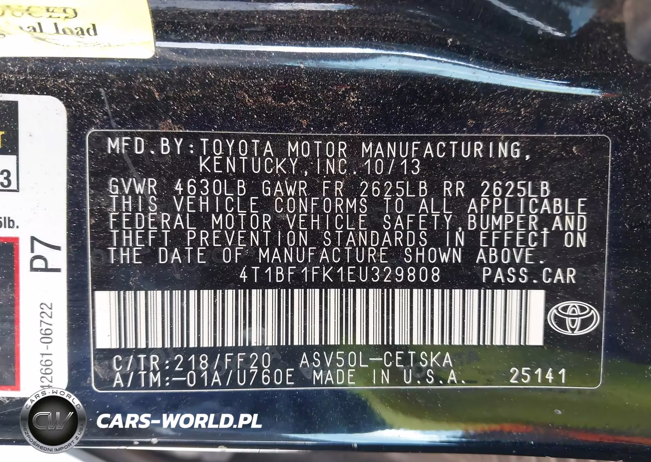 2014 Toyota Camry Se VIN:4T1BF1FK1EU329808 - 9