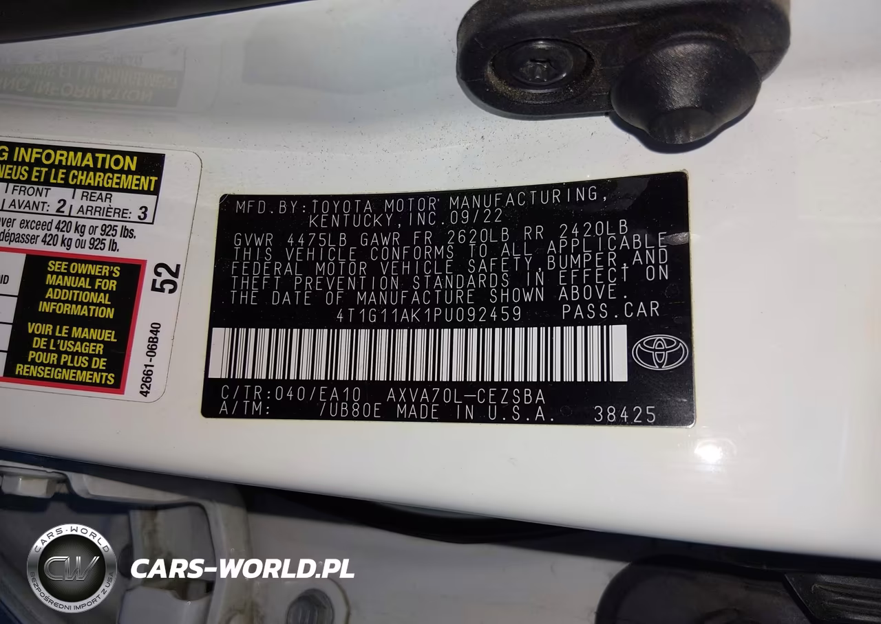 2023 Toyota Camry Se VIN:4T1G11AK1PU092459 - 4