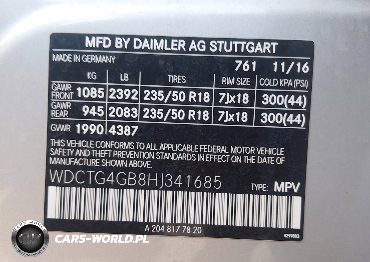 2017 Mercedes-Benz Gla 250 4Matic VIN:WDCTG4GB8HJ341685 - 9