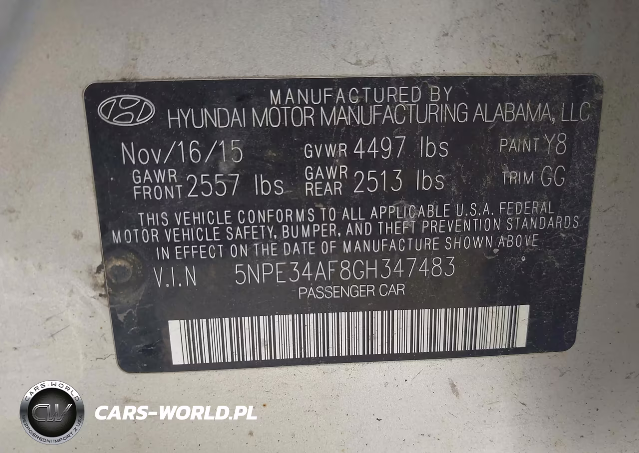 2016 Hyundai Sonata Sport VIN:5NPE34AF8GH347483 - 9