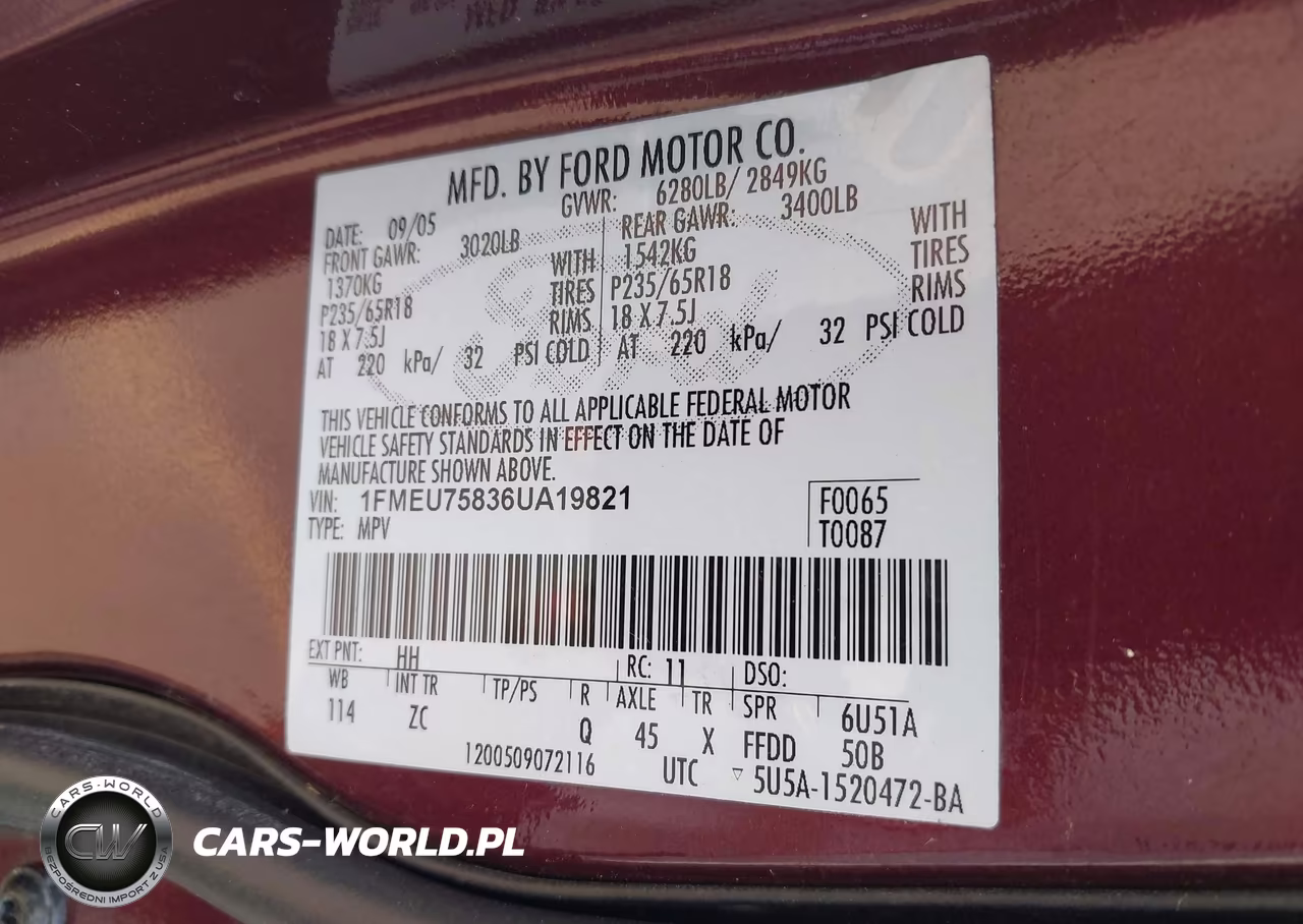 2006 Ford Explorer Limited VIN:1FMEU75836UA19821 - 9