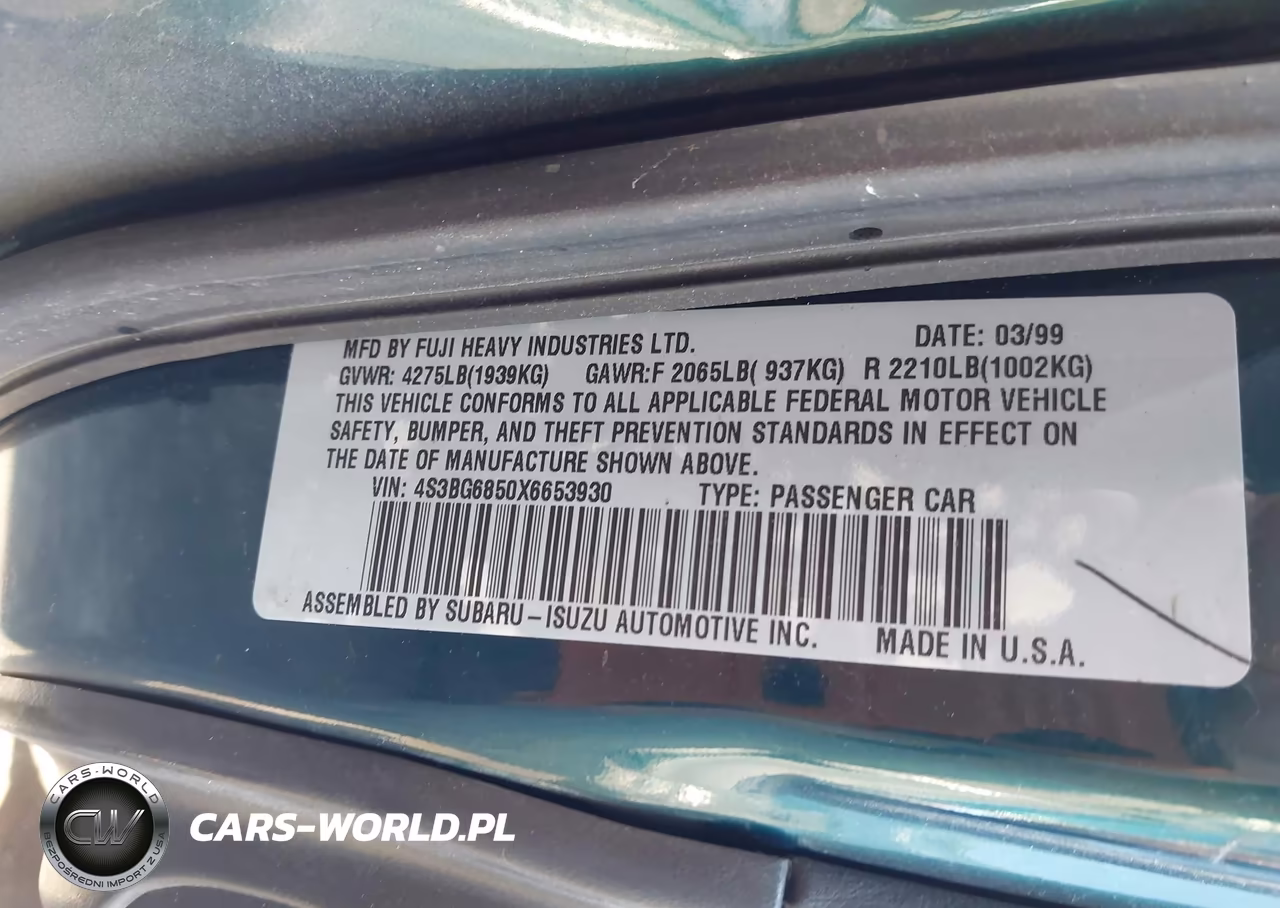1999 Subaru Legacy 30Th Ann. Outback Ltd.-Outback VIN:4S3BG6850X6653930 - 9