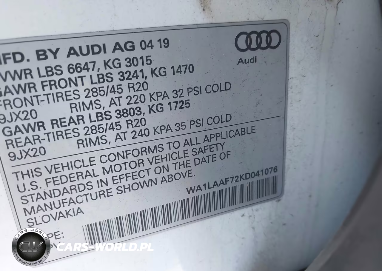 2019 Audi Q7 55 Premium-55 Se Premium VIN:WA1LAAF72KD041076 - 9