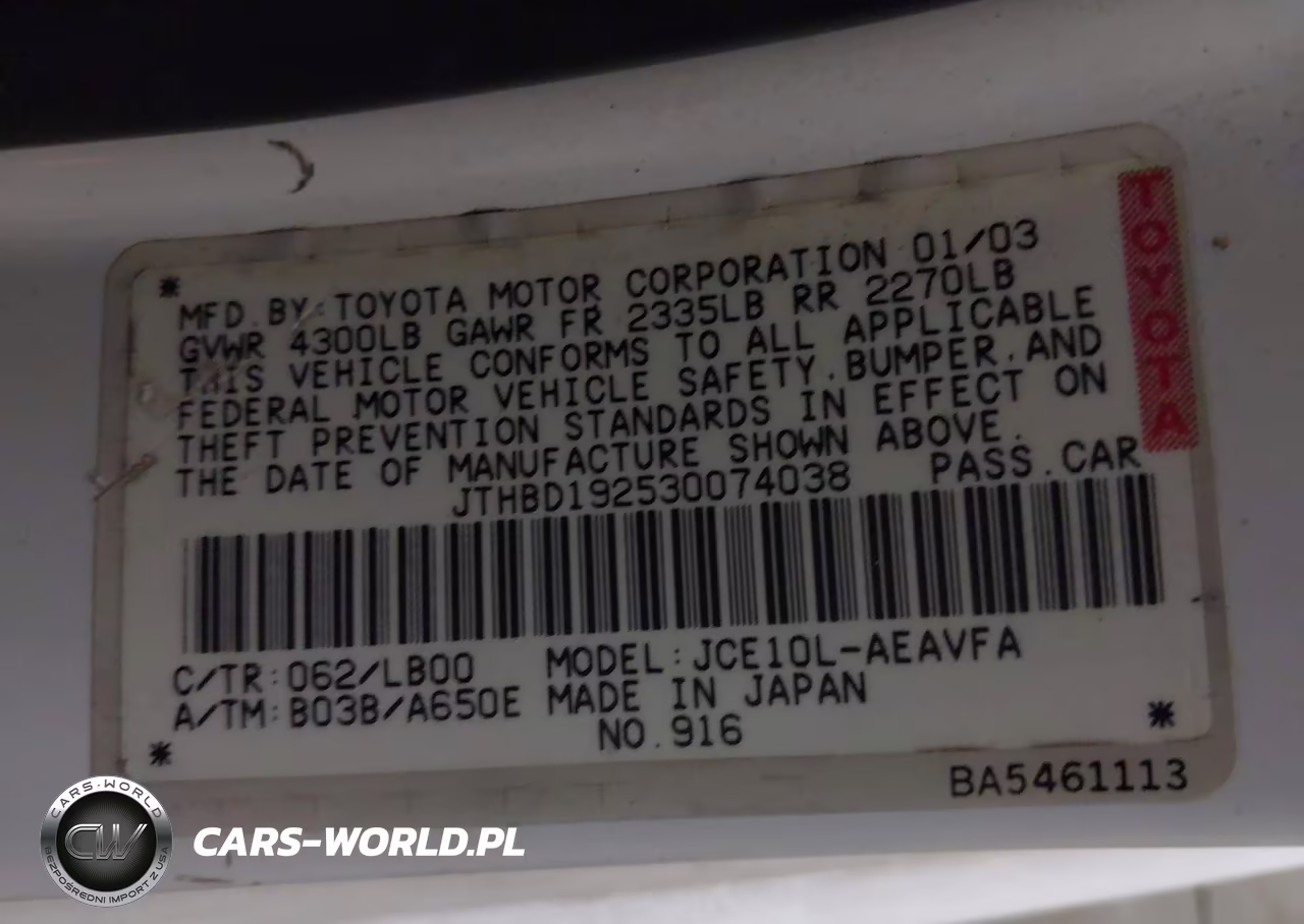 2003 Lexus Is 300 VIN:JTHBD192530074038 - 9