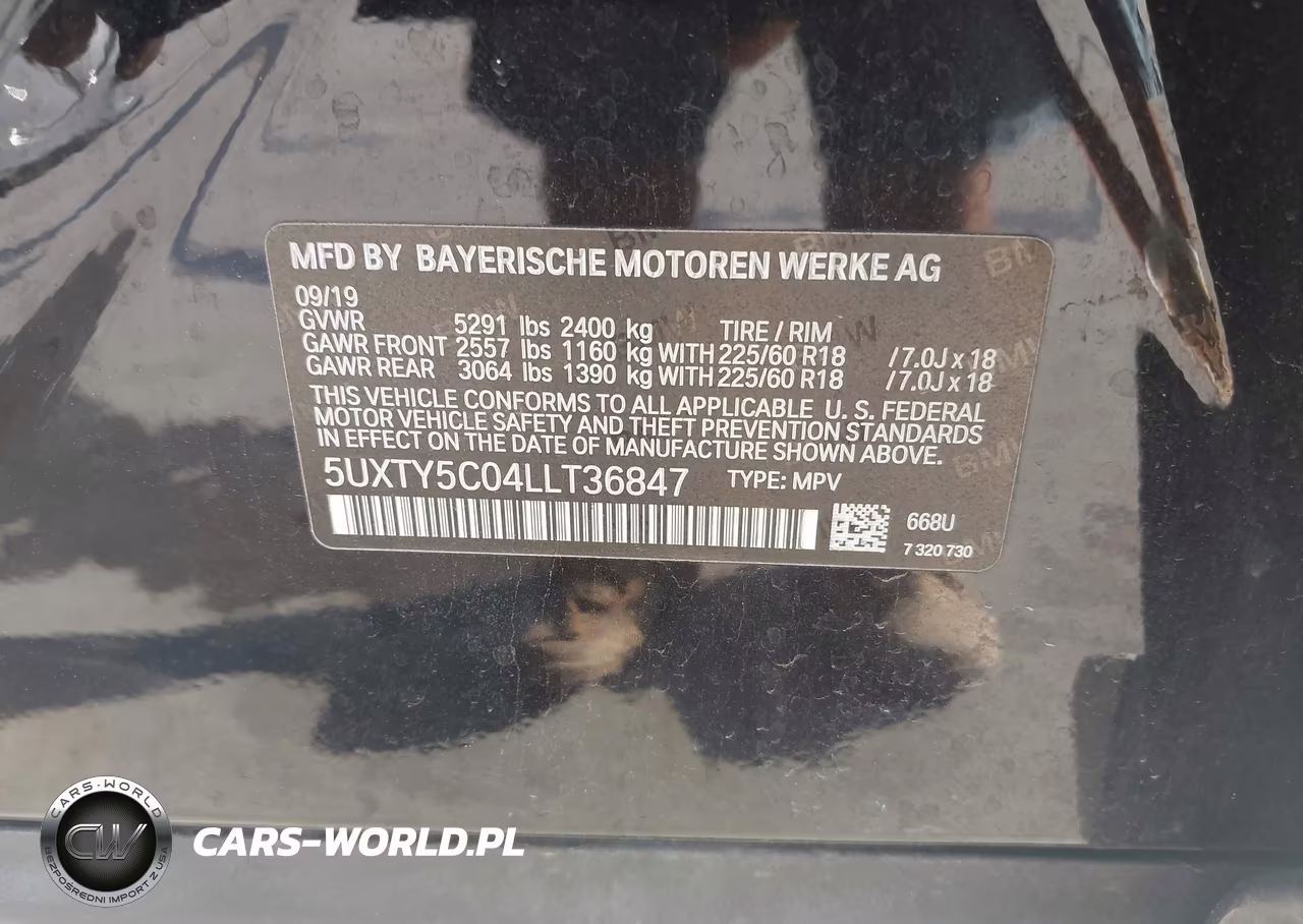 2020 BMW X3 xDrive30I VIN:5UXTY5C04LLT36847 - 9