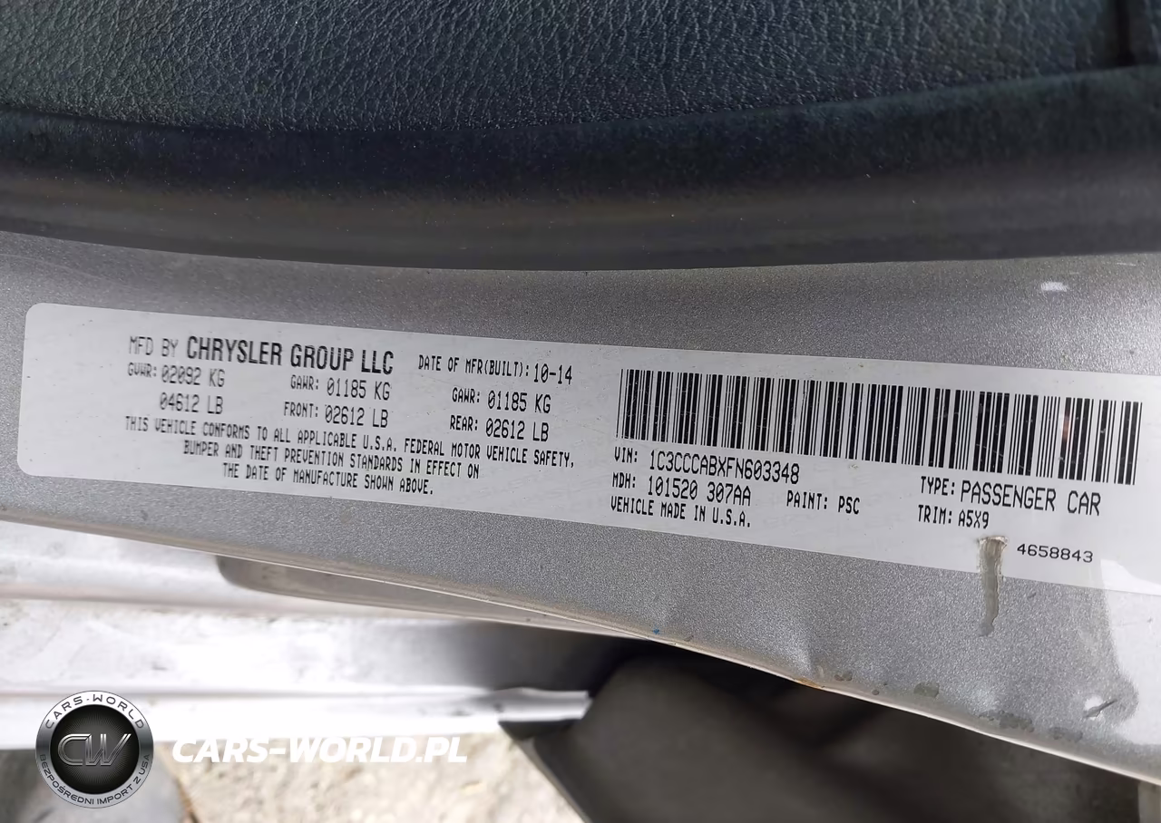 2015 Chrysler 200 Limited VIN:1C3CCCABXFN603348 - 9