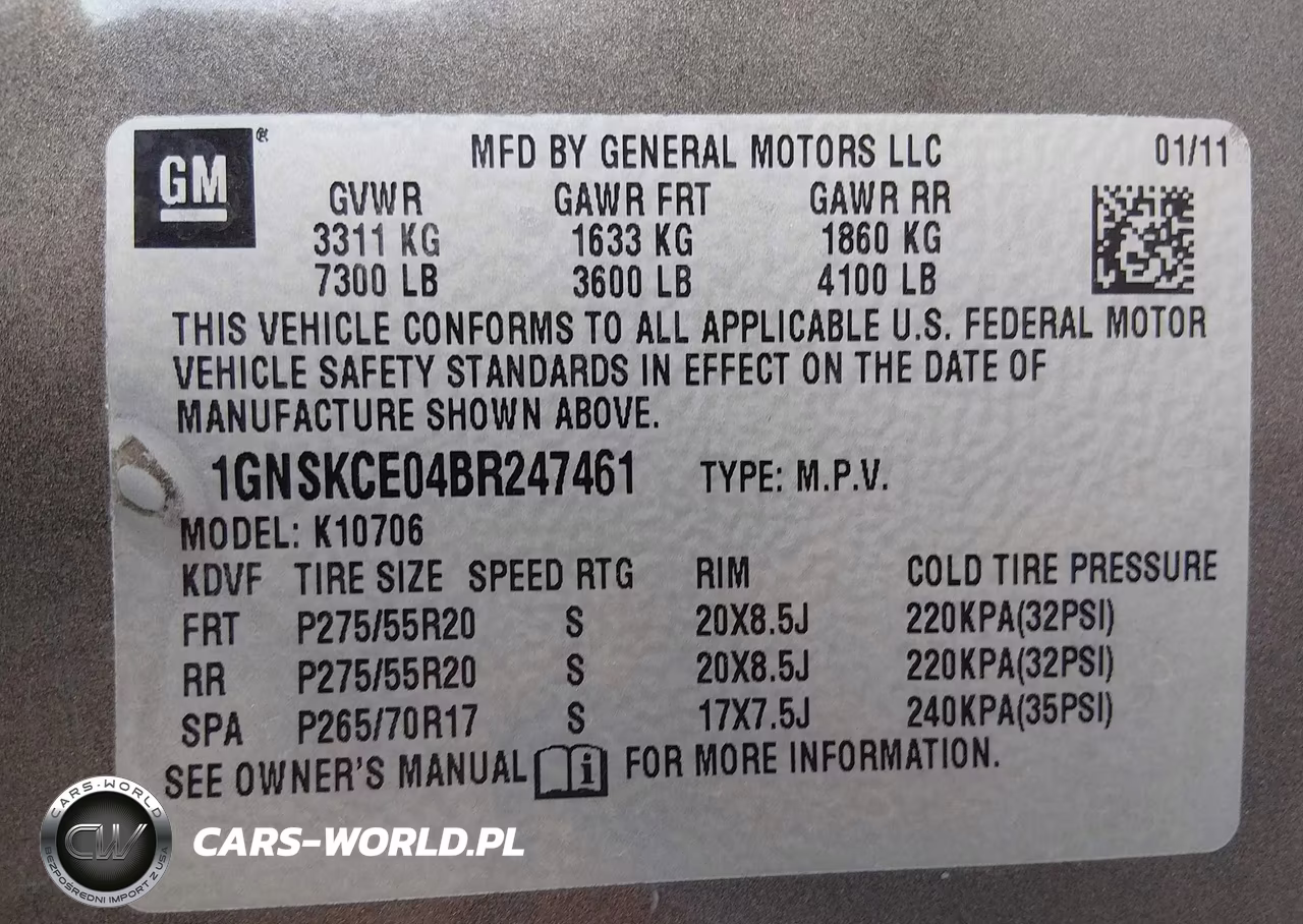 2011 Chevrolet Tahoe Ltz VIN:1GNSKCE04BR247461 - 9