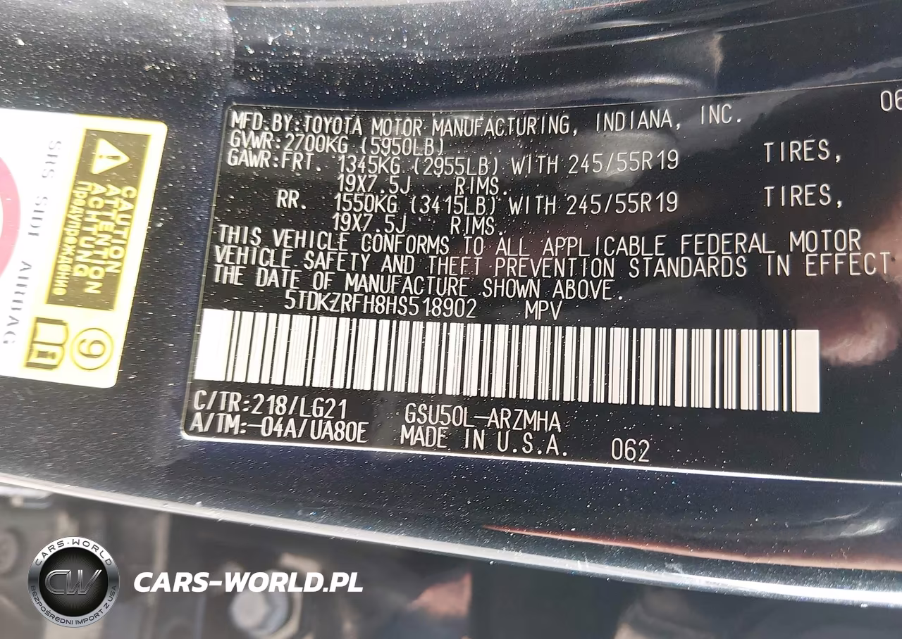 2017 Toyota Highlander Se VIN:5TDKZRFH8HS518902 - 9