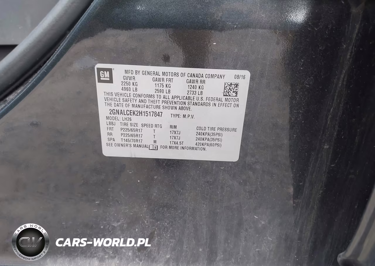 2017 Chevrolet Equinox Lt VIN:2GNALCEK2H1517847 - 9