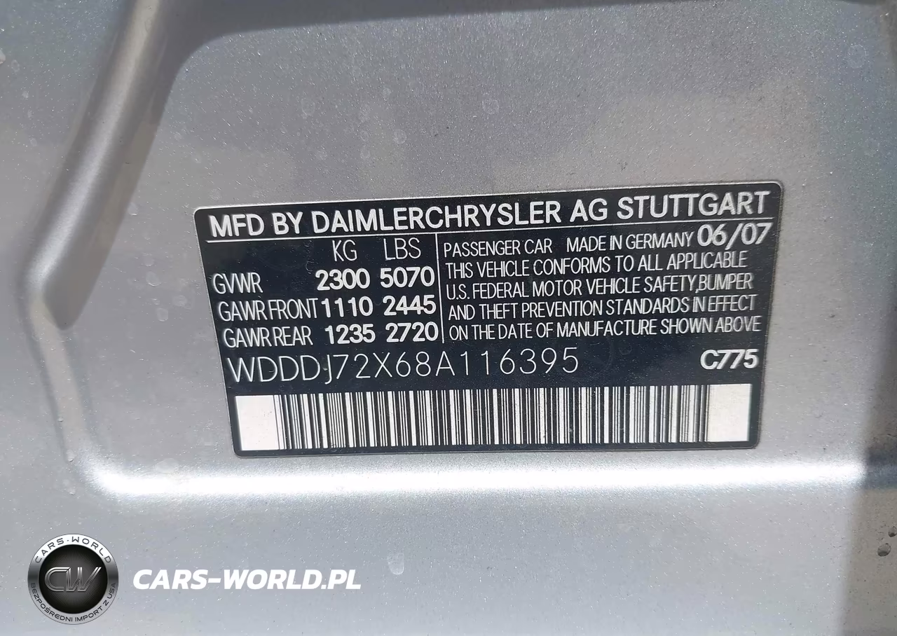 2008 Mercedes-Benz Cls 550 VIN:WDDDJ72X68A116395 - 9