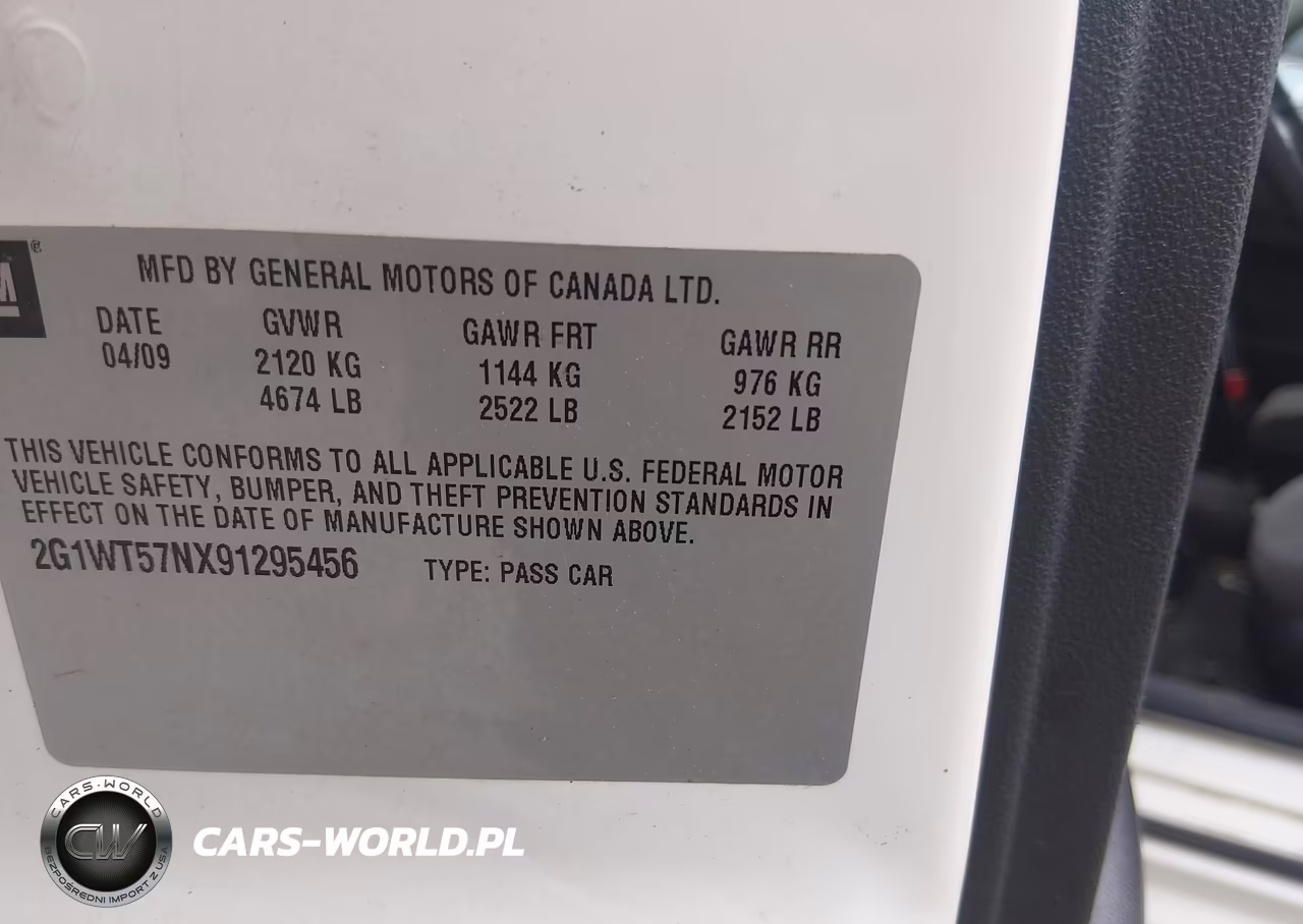 2009 Chevrolet Impala Lt VIN:2G1WT57NX91295456 - 9