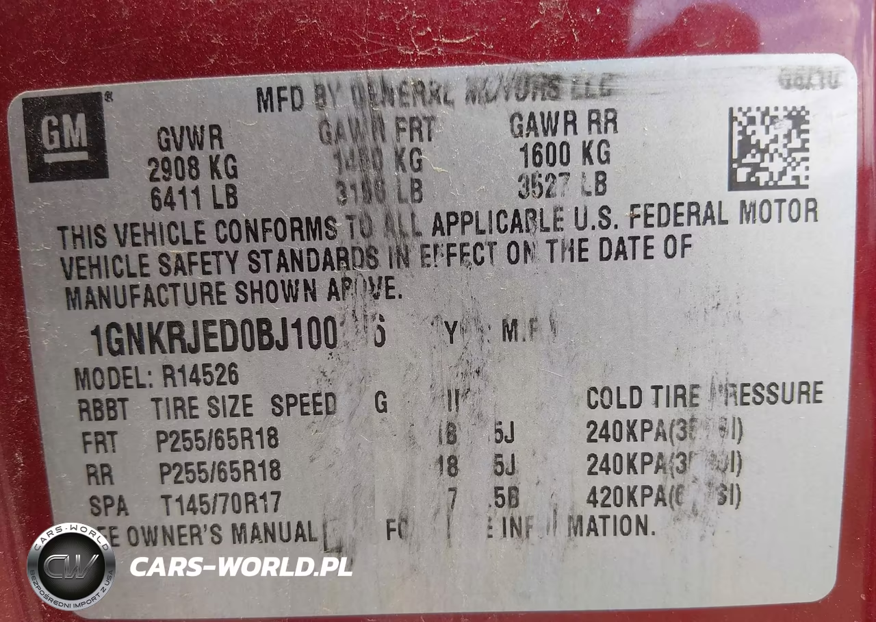 2011 Chevrolet Traverse Lt W-2Lt VIN:1GNKRJED0BJ100166 - 9
