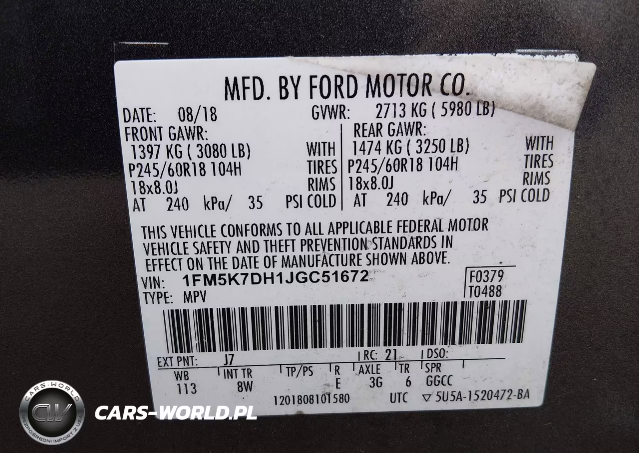 2018 Ford Explorer Xlt VIN:1FM5K7DH1JGC51672 - 9