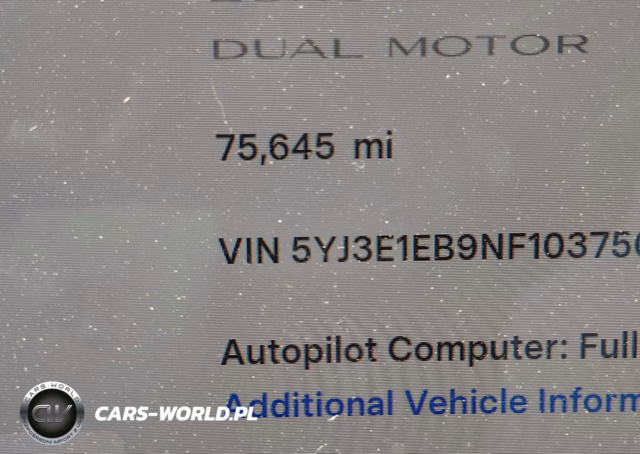 2022 Tesla Model 3 Long Range Dual Motor All-Wheel Drive VIN:5YJ3E1EB9NF103750 - 7